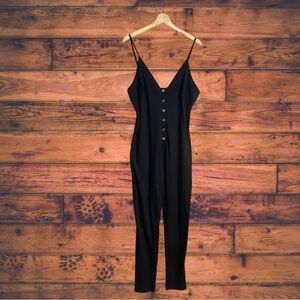 5‎ for $25🔥TRAC Black Ribbed Jumpsuit 2XL